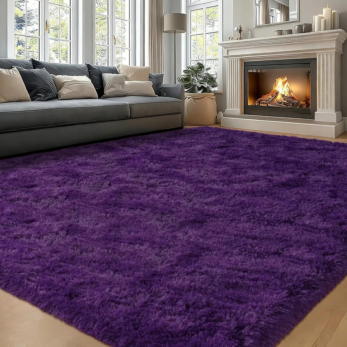 Large Rugs for Living Room 200x300 cm - Fluffy - Image 2