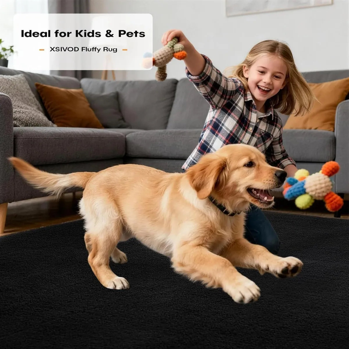 Soft Area Rugs for Living Room Fluffy Large - Image 4