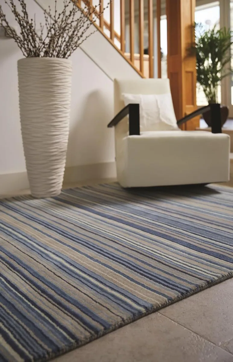 Stripes Wool Rug for Modern Contemporary Homes - Image 2