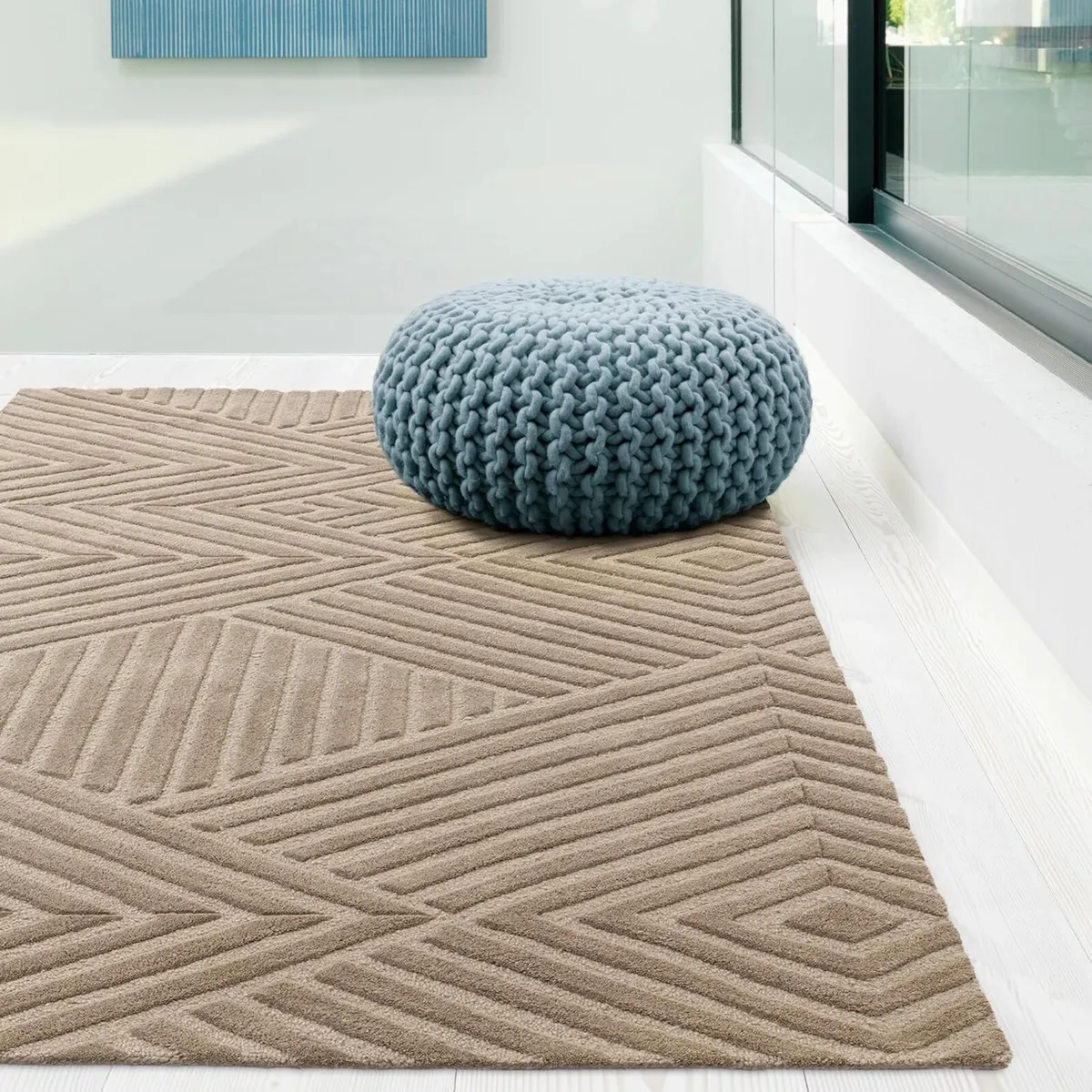 Elara Hand Made Wool Rug for Bedroom Dining - Image 2