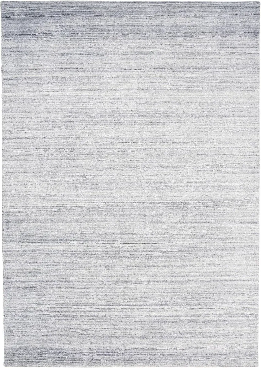 80 x 150 cm Rug Living Room Grey Natural Wool - Image 1