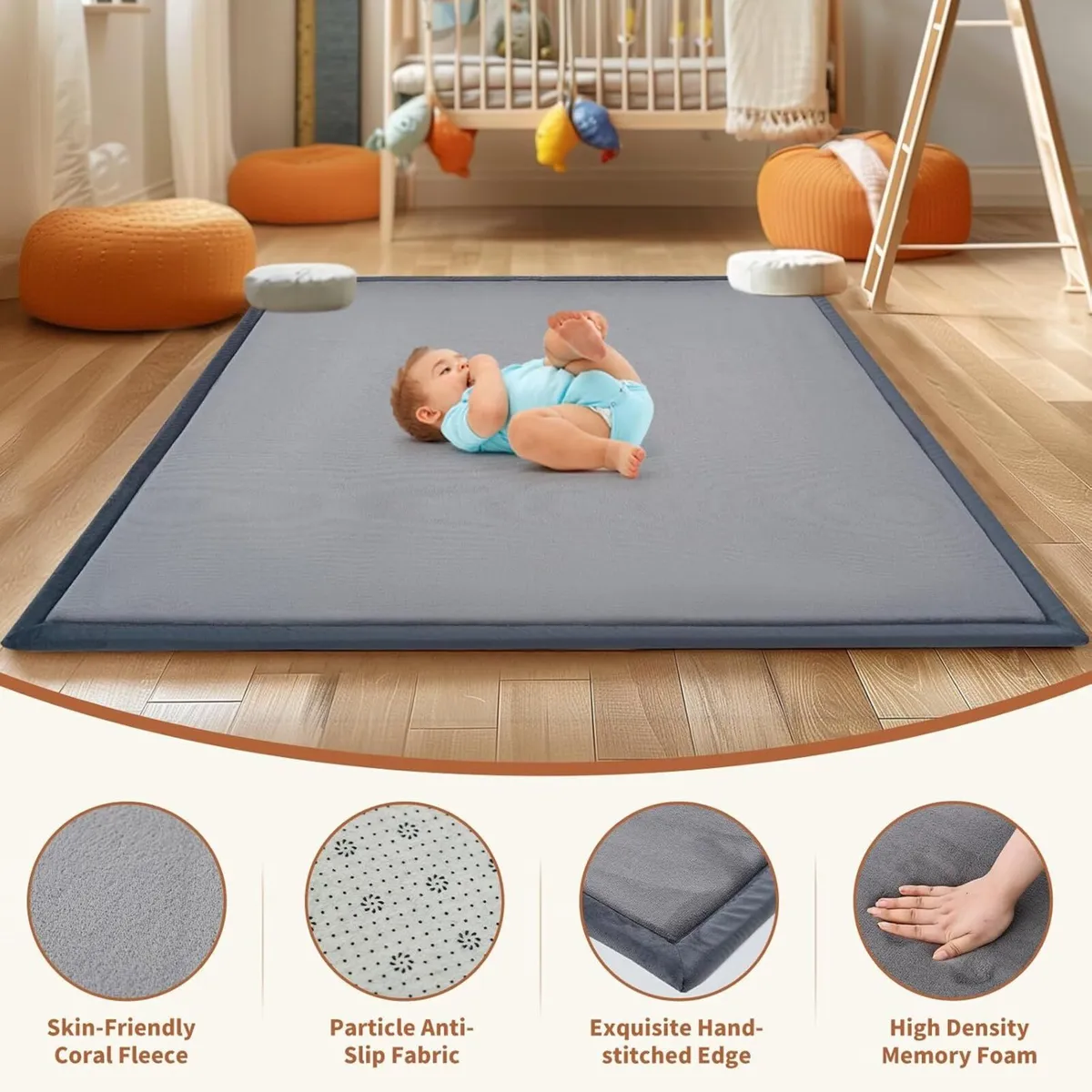 Baby Play Mat for Floor 3.5cm Thick 180 x 200 cm - Image 3