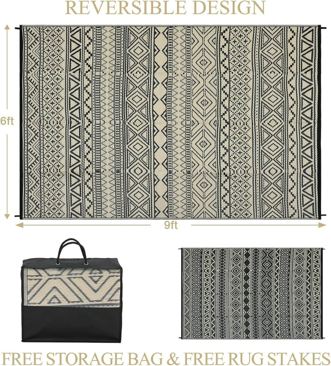 Outdoor Patio Rug Waterproof 270 x 360 cm - Image 2