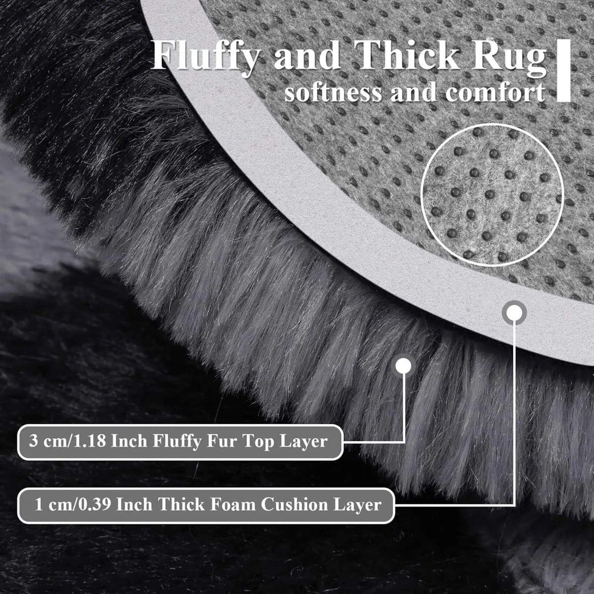 Rugs Living Room 200 cm x 300 Large Fluffy Shaggy - Image 3