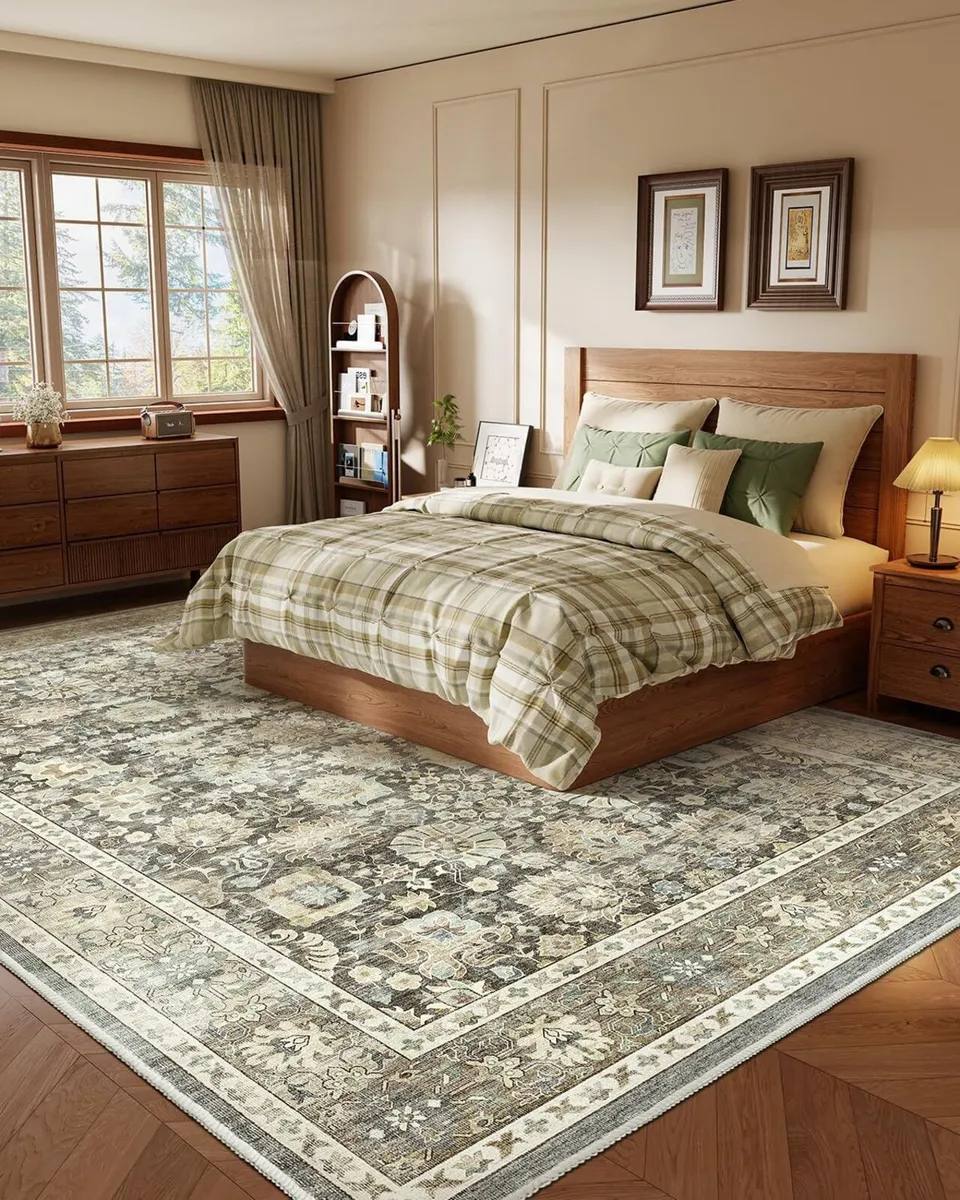 Vintage Area Rug for Living Room - Machine - Image 2