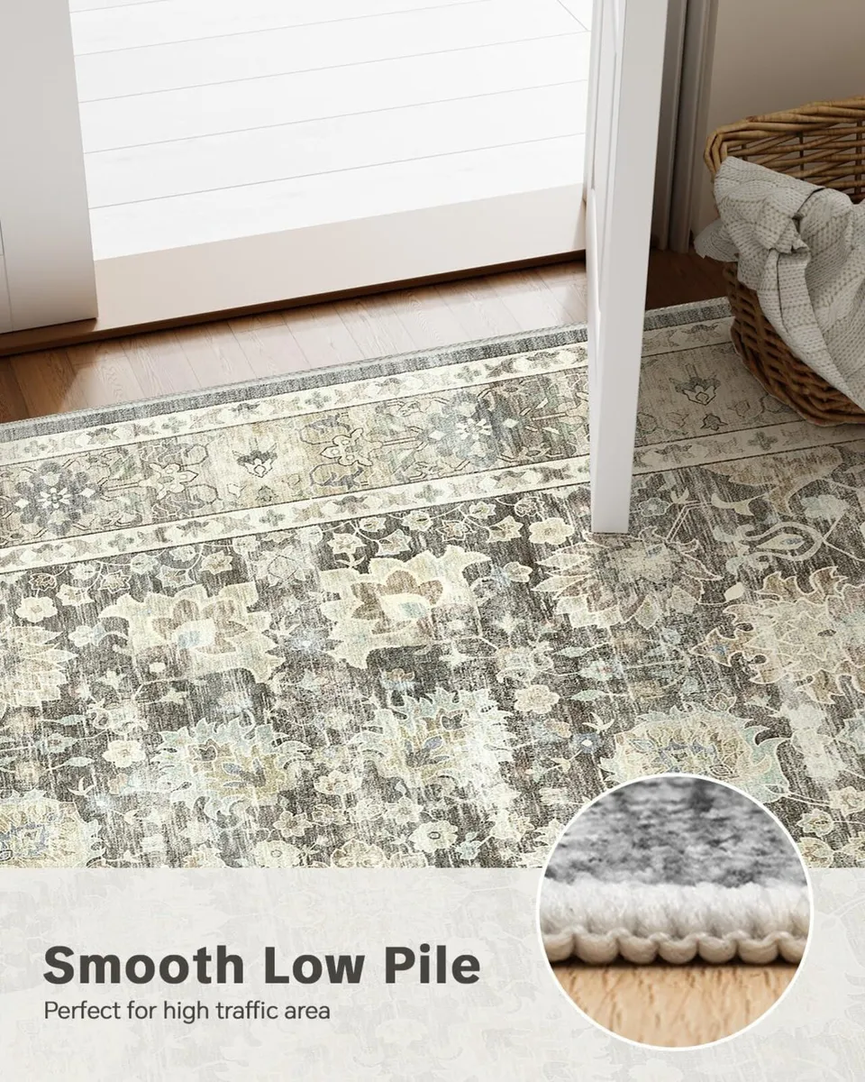 Vintage Area Rug for Living Room - Machine - Image 4