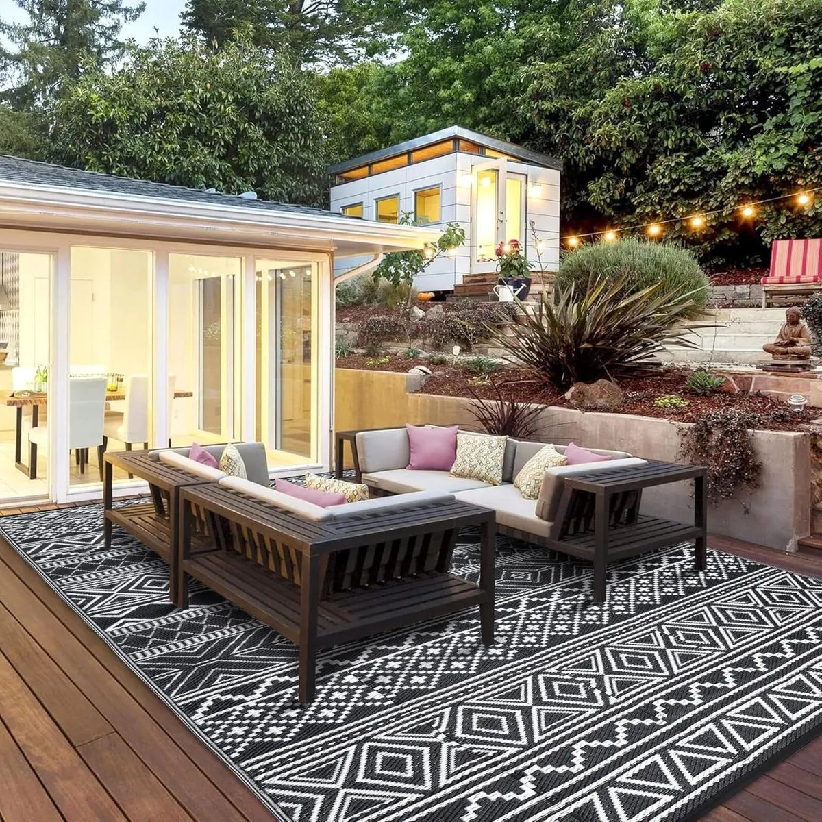 Outdoor Patio Rug Waterproof 270 x 360 cm - Image 3