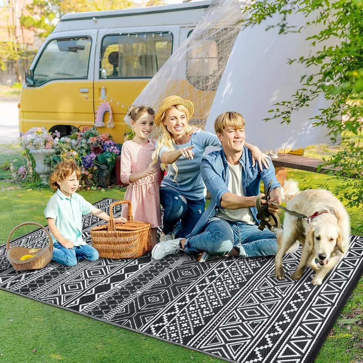 Outdoor Patio Rug Waterproof 270 x 360 cm - Image 4