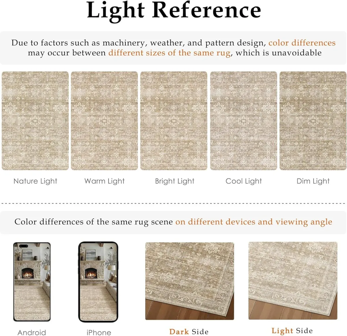 Vintage Living Room Rug 200 x 300 cm Beige - Image 2