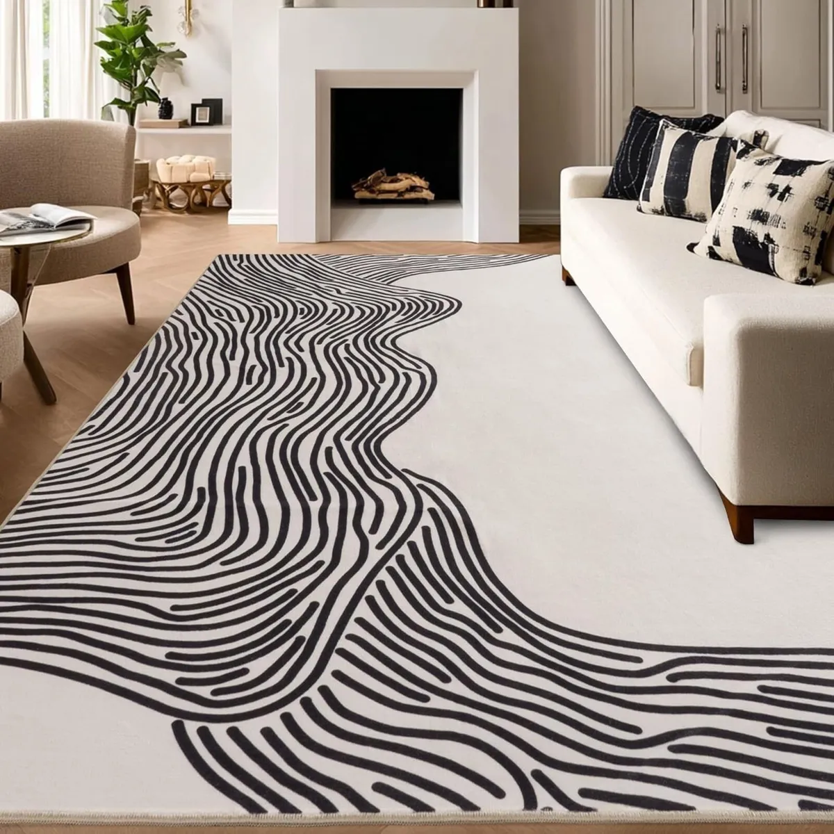 Moderne Abstract Linien Rugs for Living Room - Image 1