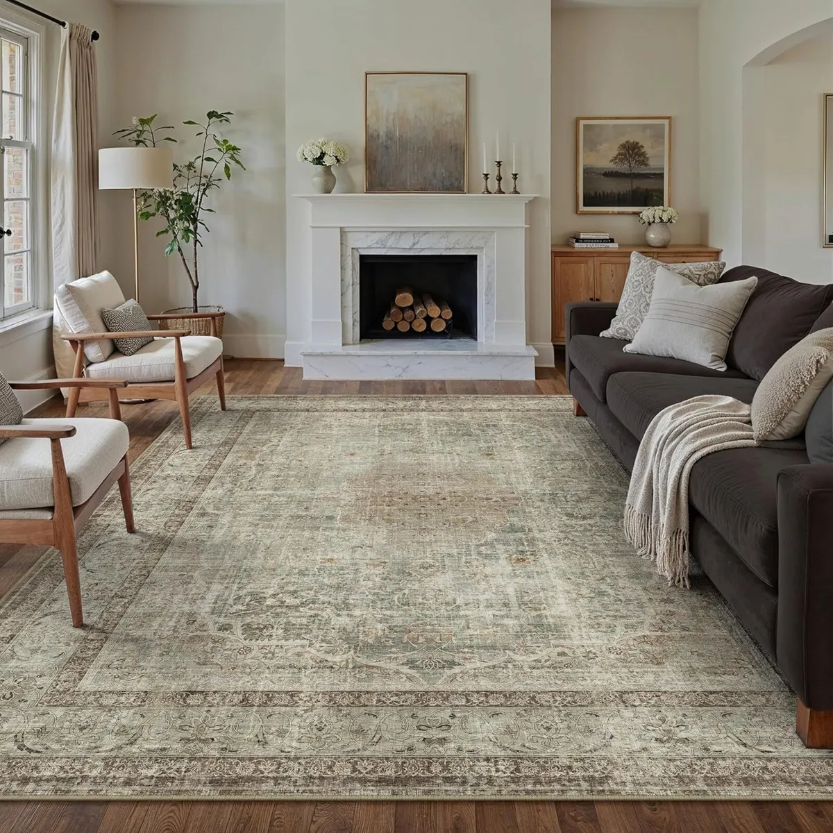 Vintage Living Room Area Rug 200x300cm Machine - Image 1