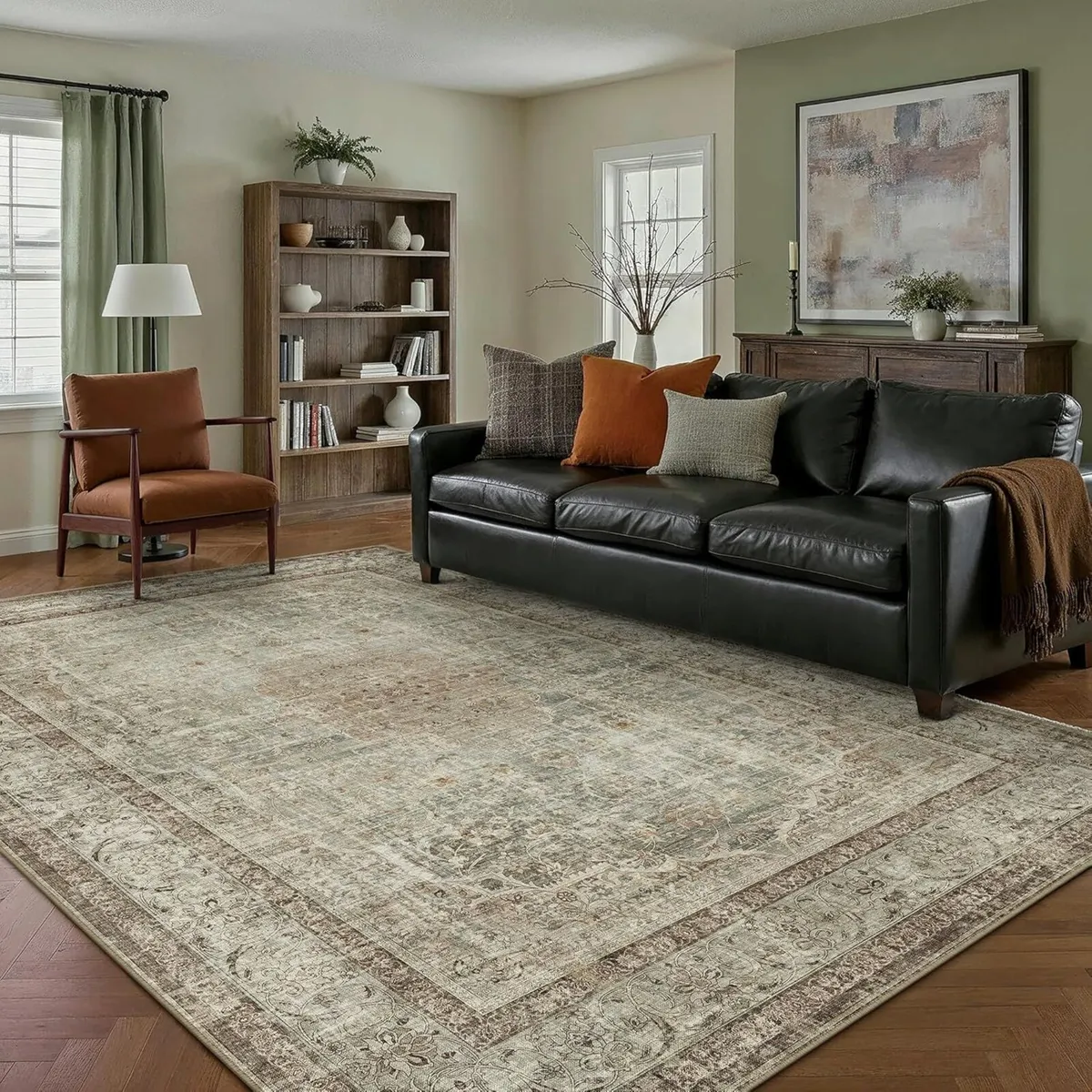 Vintage Living Room Area Rug 200x300cm Machine - Image 4