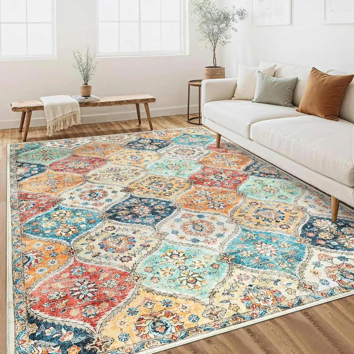 Washable Living Room Rug 200 x 290 cm Large - Image 1