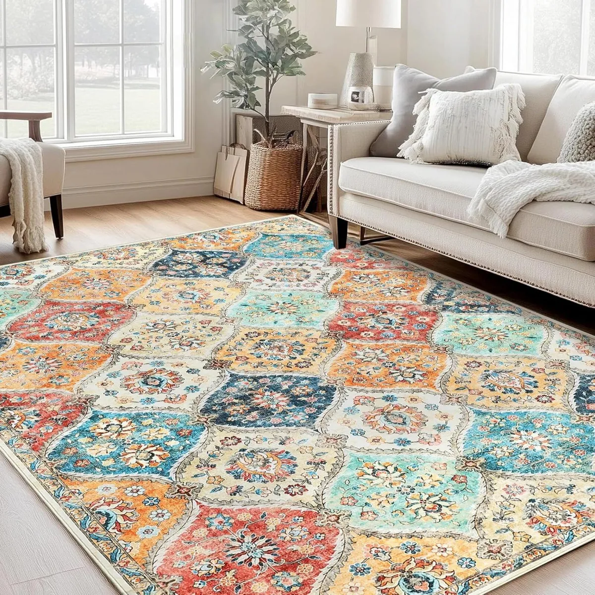 Washable Living Room Rug 200 x 290 cm Large - Image 2