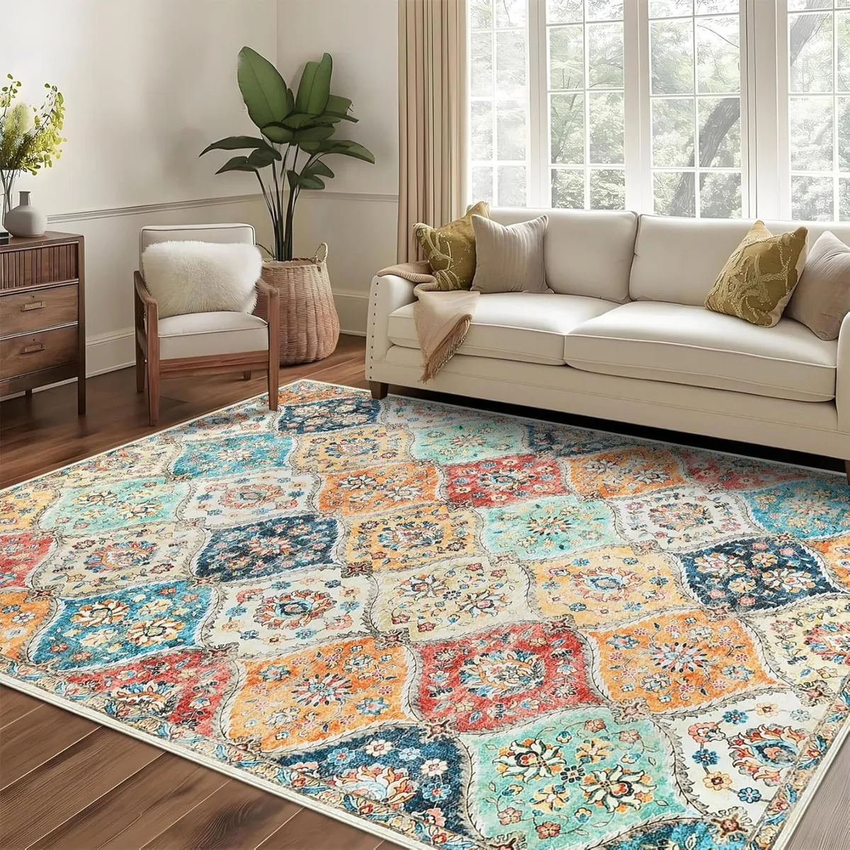 Washable Living Room Rug 200 x 290 cm Large - Image 3
