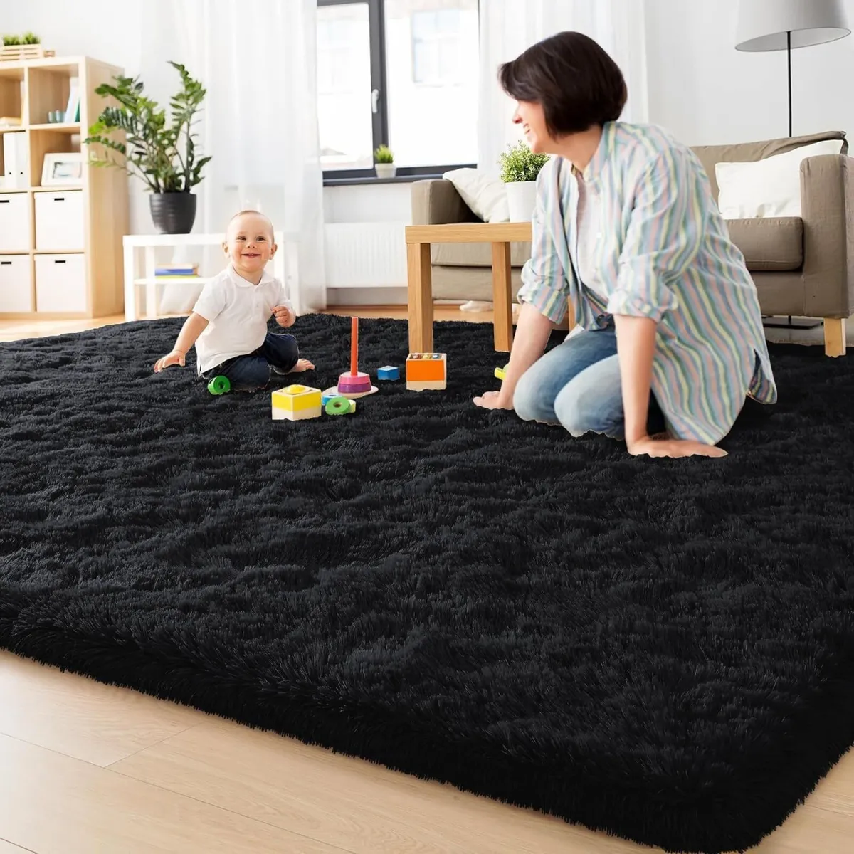 Rugs Living Room Large 200x290 cm Soft Fluffy - Image 4