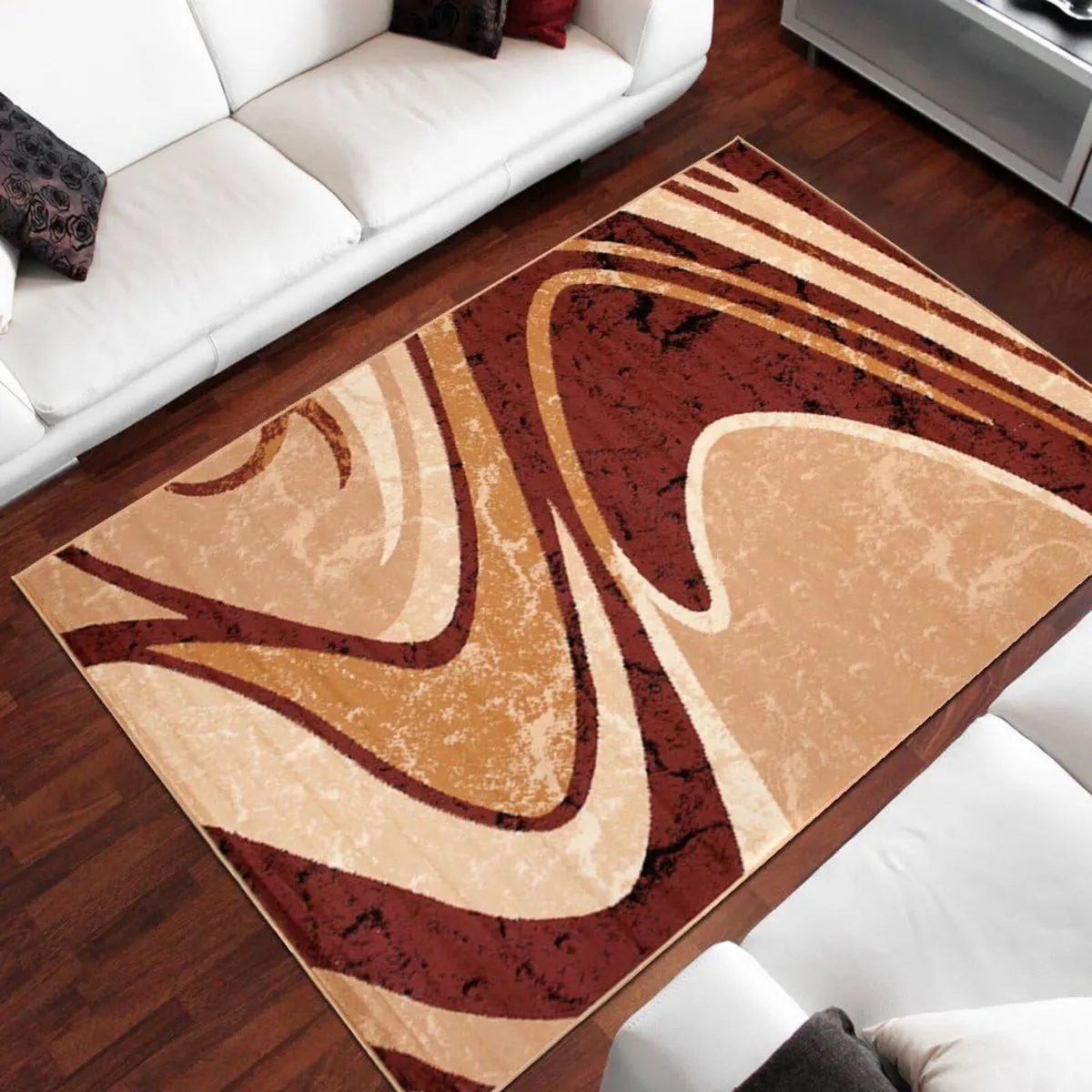 Dream Area Rug Living Room Bedroom Beige Brown - Image 3