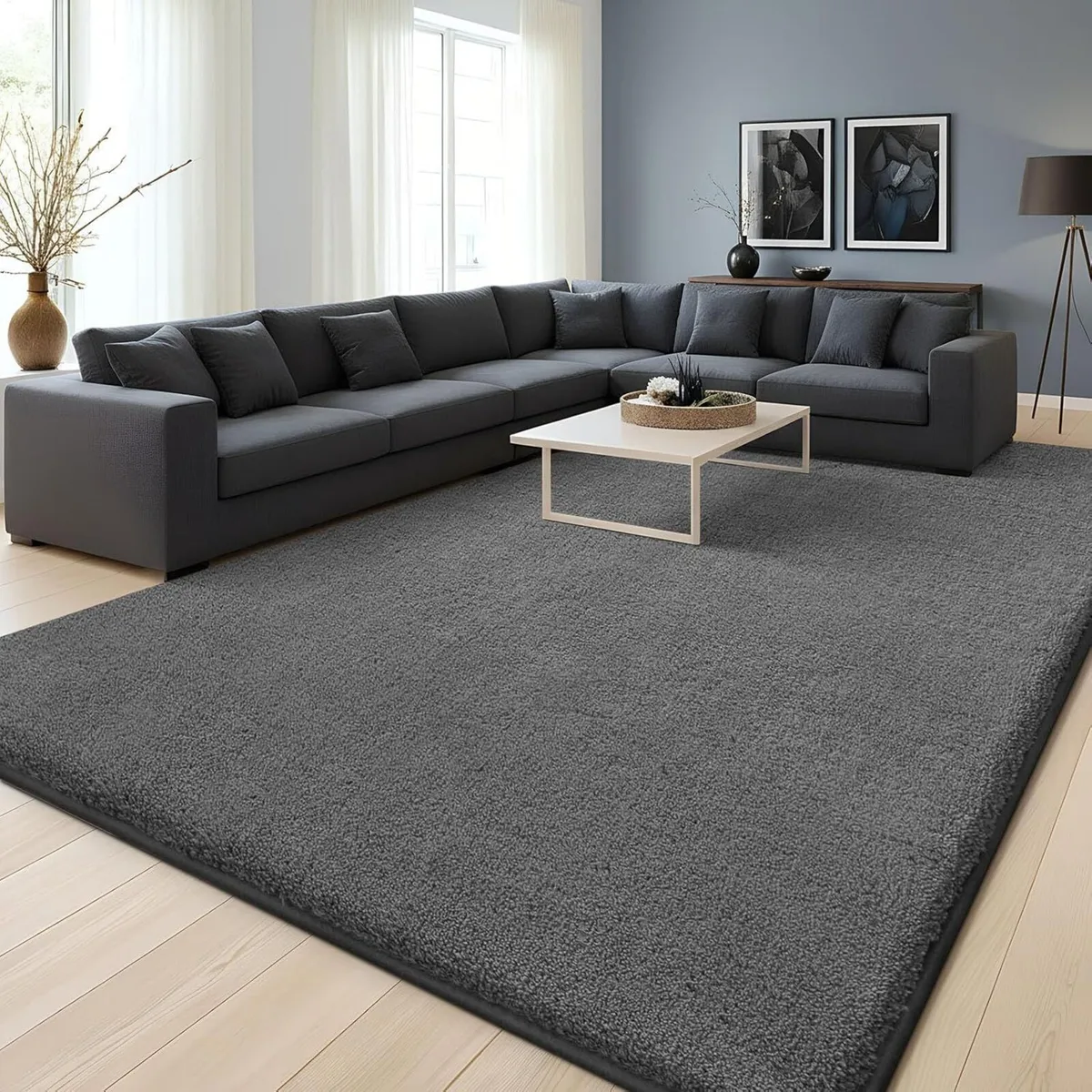 Modern Rugs Carpet Living Room Soft Shaggy - Image 1