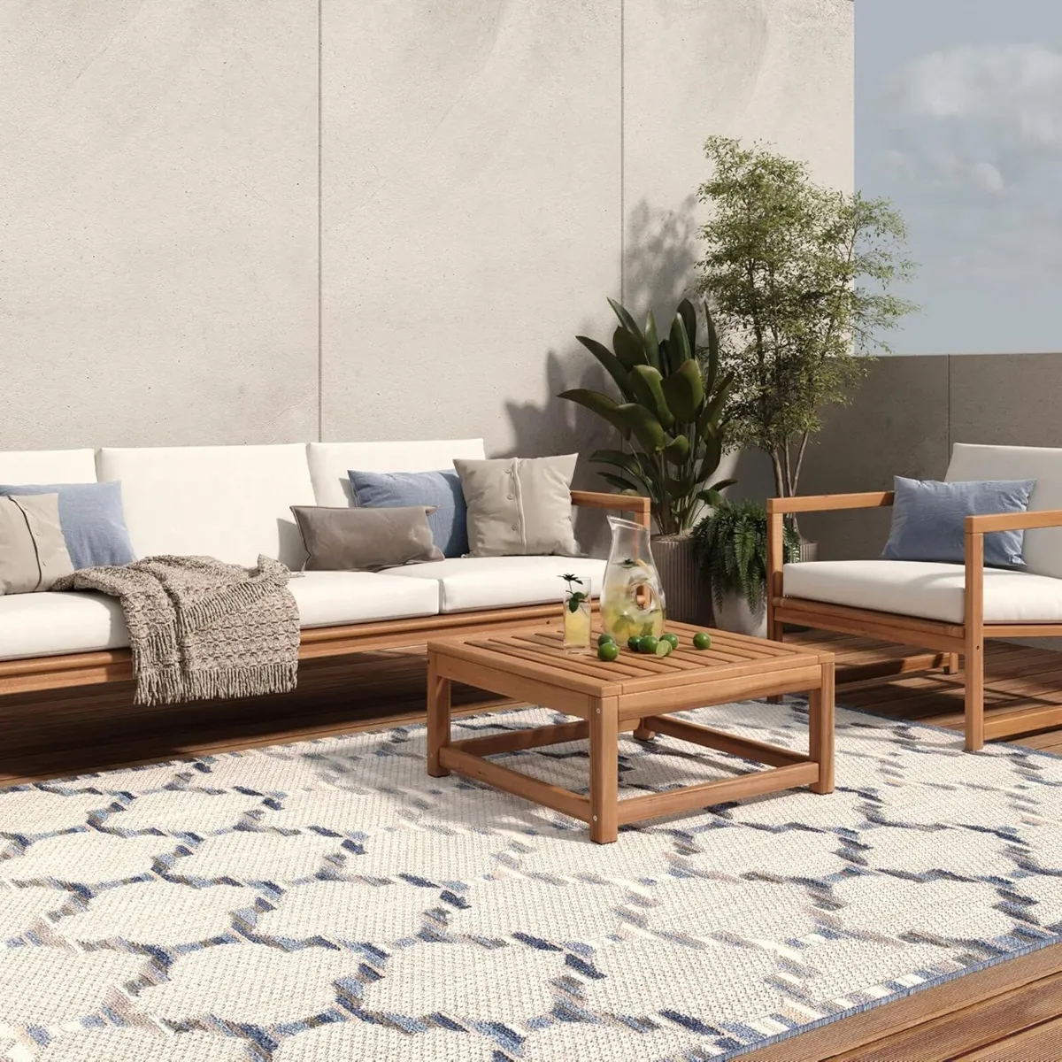 Patio Outdoor Indoor Area Rug Sisal Modern - Image 3