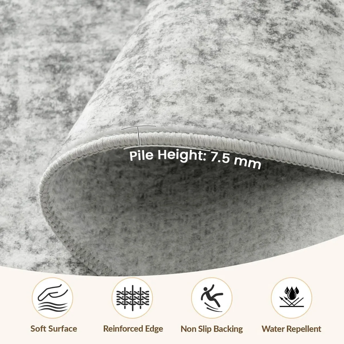 Washable Rugs Living Room 240x300 cm Modern - Image 2