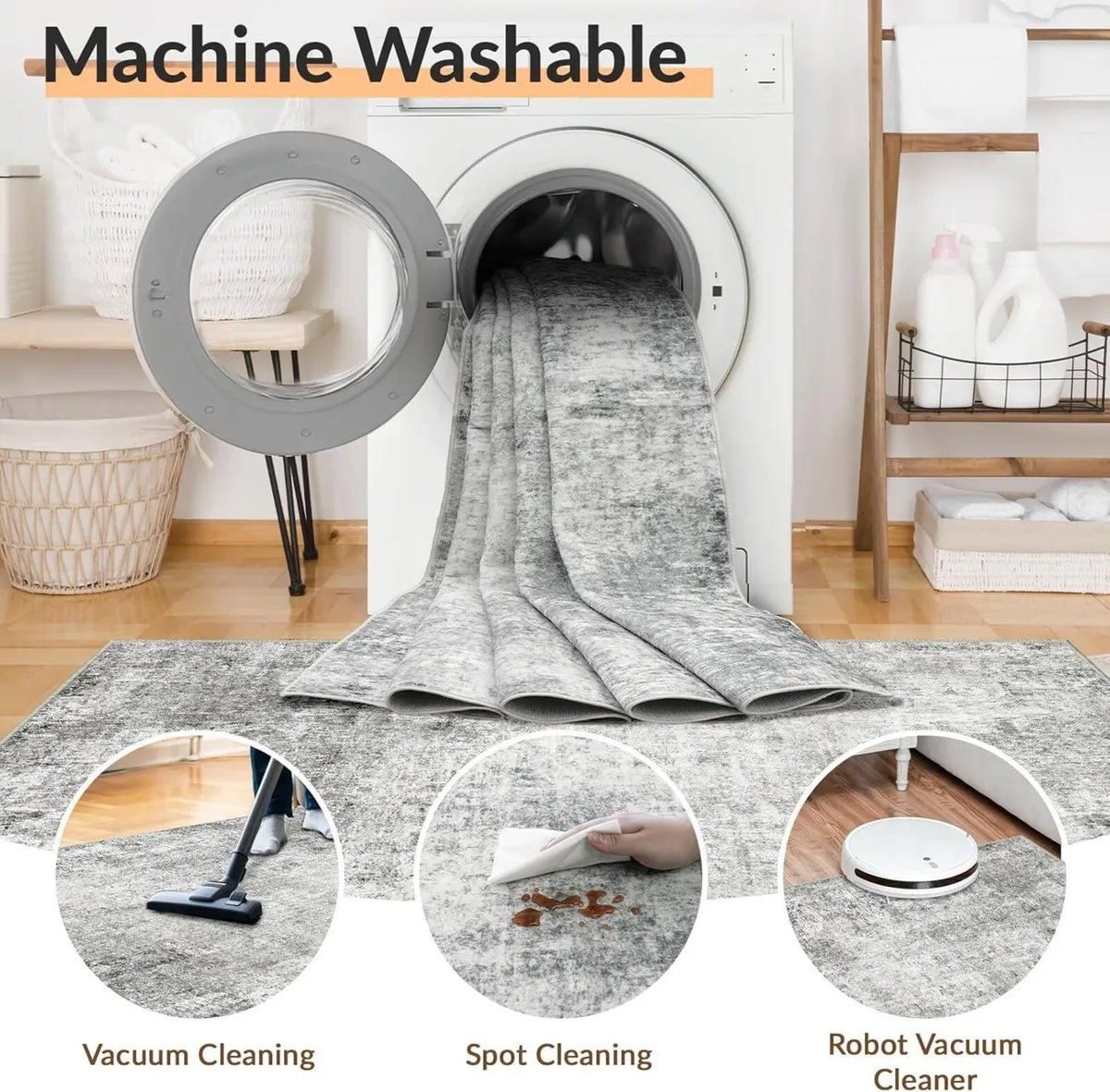 Washable Rugs Living Room 240x300 cm Modern - Image 4