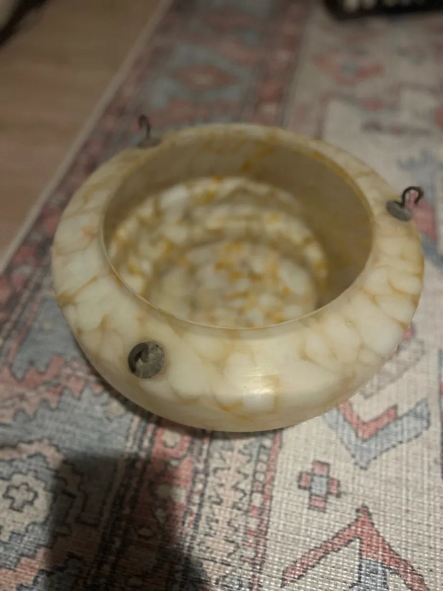 Vintage milk glass ceiling light - Image 3