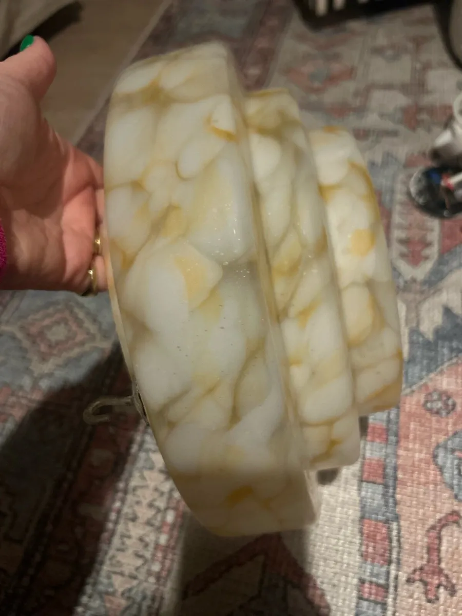 Vintage milk glass ceiling light - Image 1