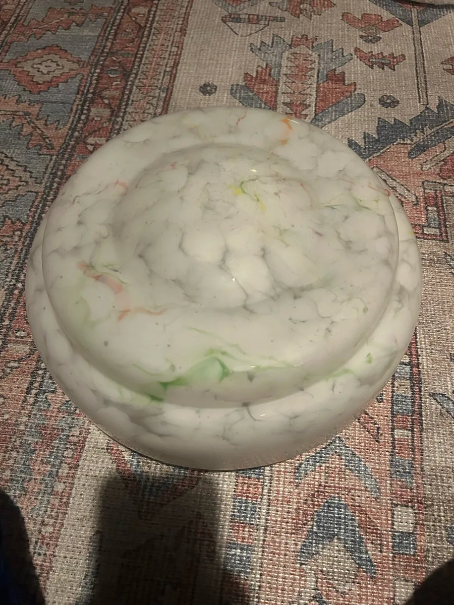 Vintage milk glass ceiling light - Image 1