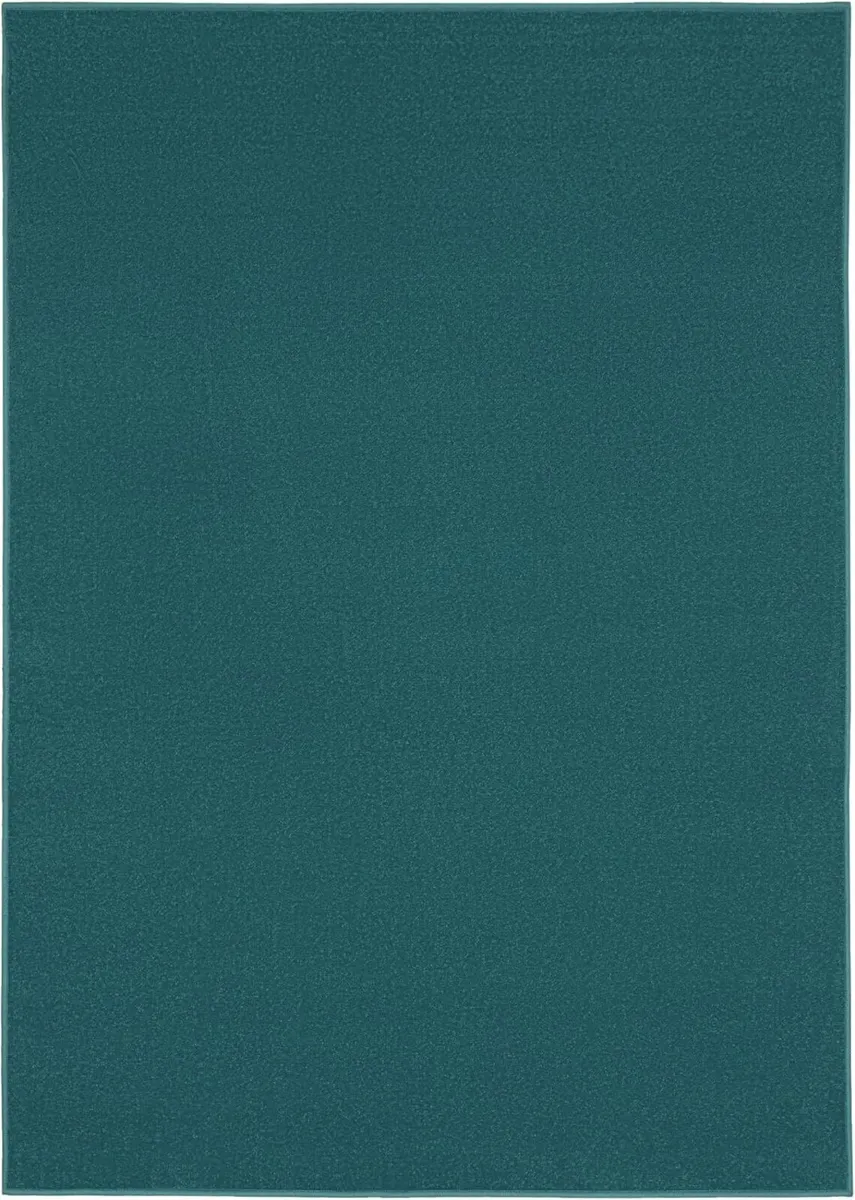 Mono Area Rug Indoor Short Pile Plain Dark Blue - Image 2