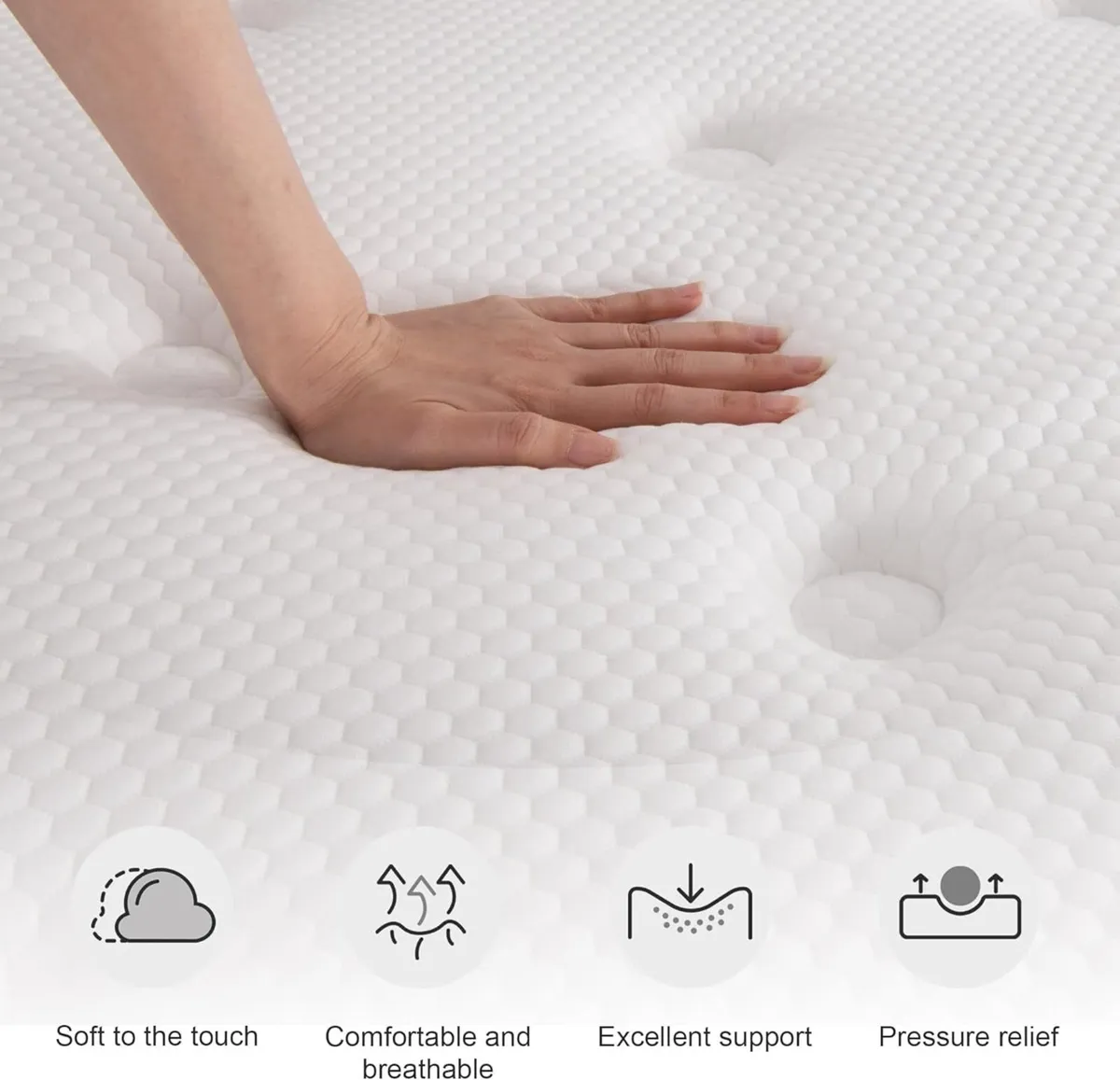 Single Mattress 25cm Gel Memory Foam Pocket - Image 3