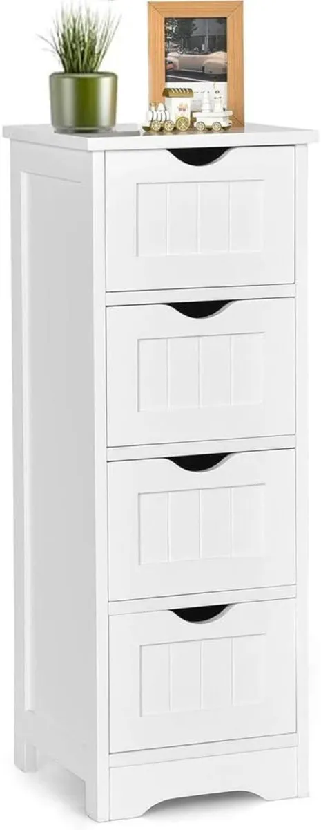 Chest of Drawers Cabinet with 4 Removable in MDF - Image 1