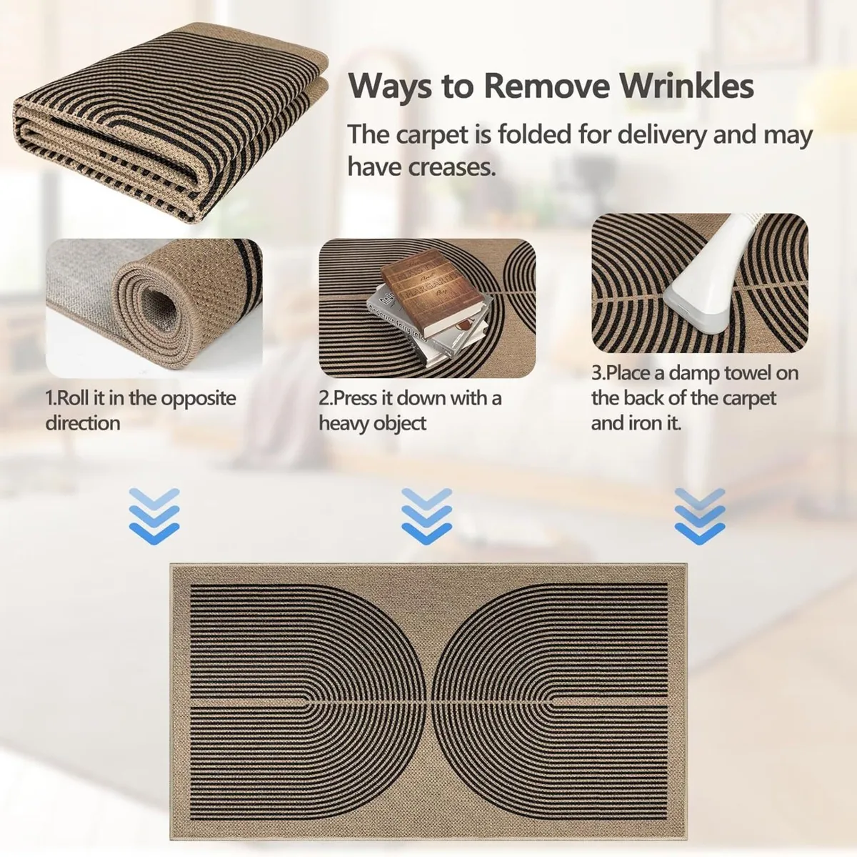 Outdoor Rugs Living Room 160x230cm Non-Slip - Image 4