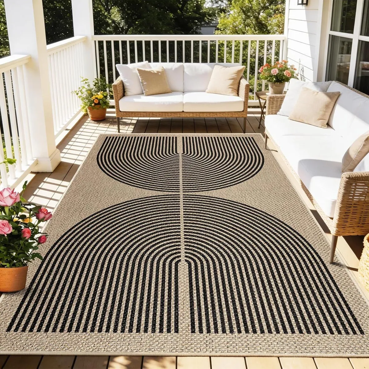 Outdoor Rugs Living Room 160x230cm Non-Slip - Image 1