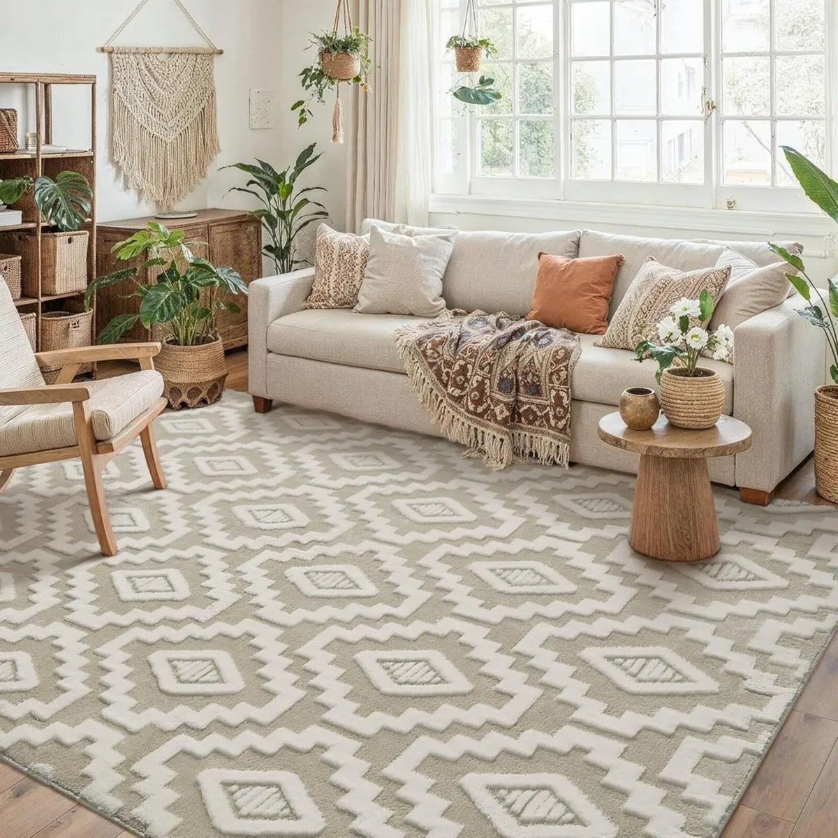 Rugs Living Room 150x210cm Fluffy Area for - Image 1