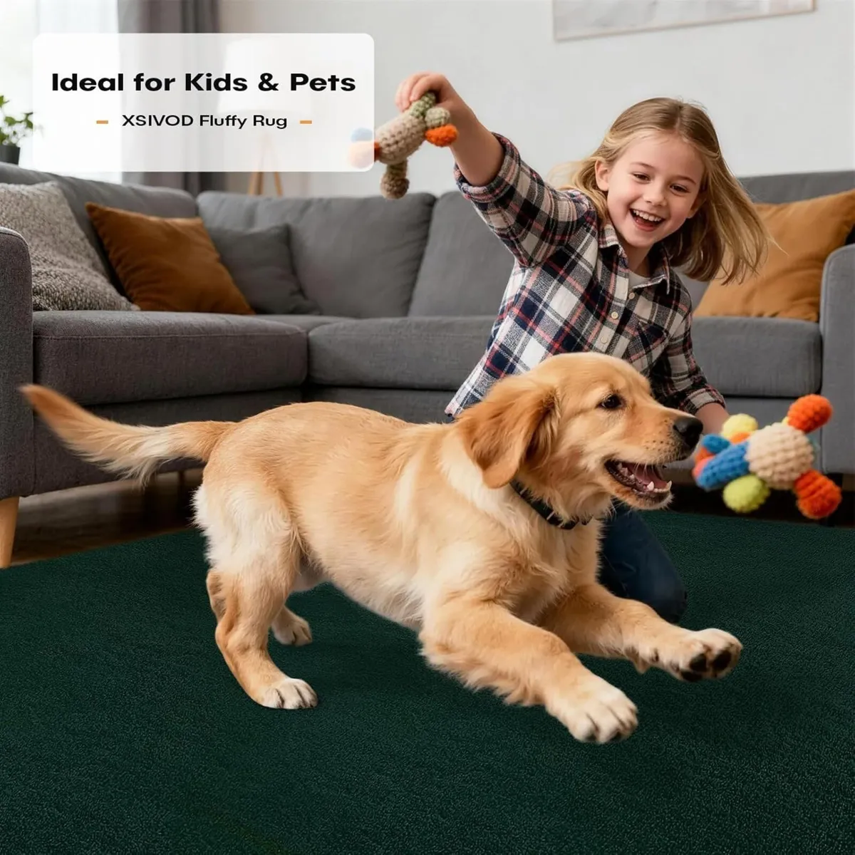 Soft Area Rugs for Living Room Fluffy Large - Image 4