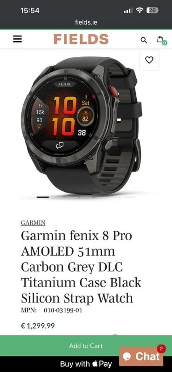 Garmin Fenix 8 PRO - Carbon Grey DLC Titanium - 51mm - Image 1
