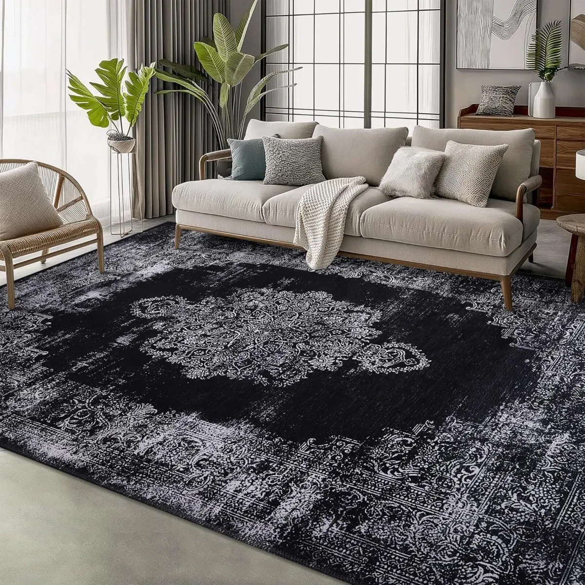 Washable Area Rugs for Living Room Traditional - Image 1
