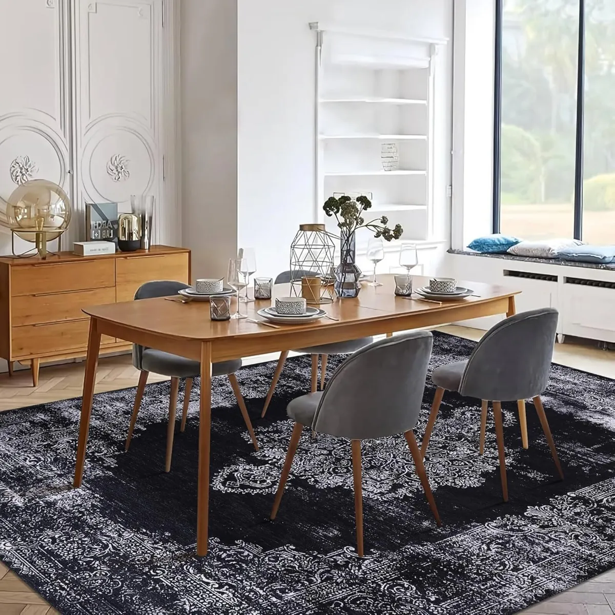 Washable Area Rugs for Living Room Traditional - Image 4