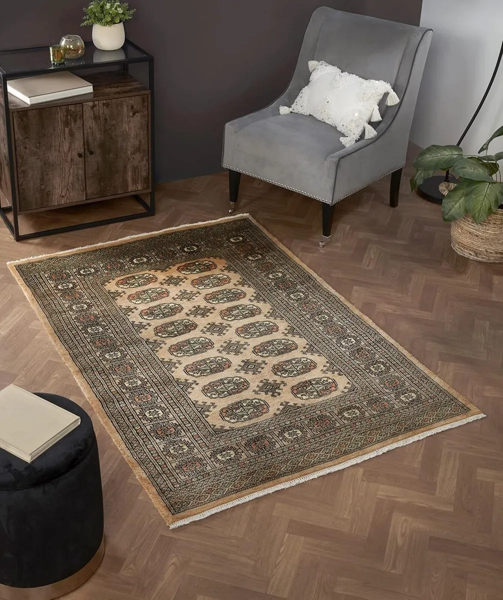 Hand Made Bokhara Traditional Rug Wool Bedroom - Image 1