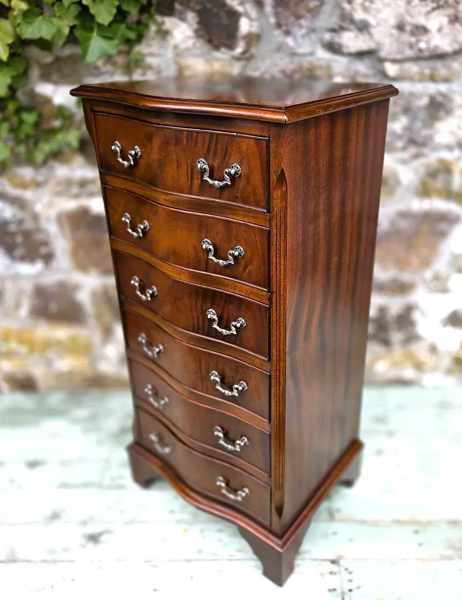 Vintage Mahogany Tall boy Chest - Image 1