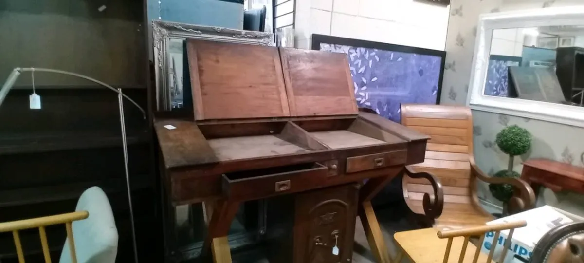 Victorian Era Mahogany Double Engineers Desk - Image 3