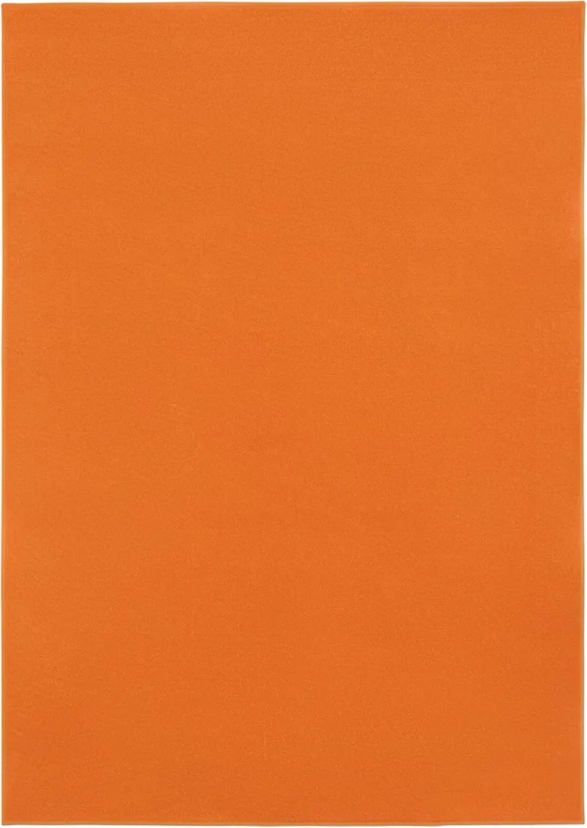 Mono Area Rug Indoor Short Pile Plain Orange - Image 2