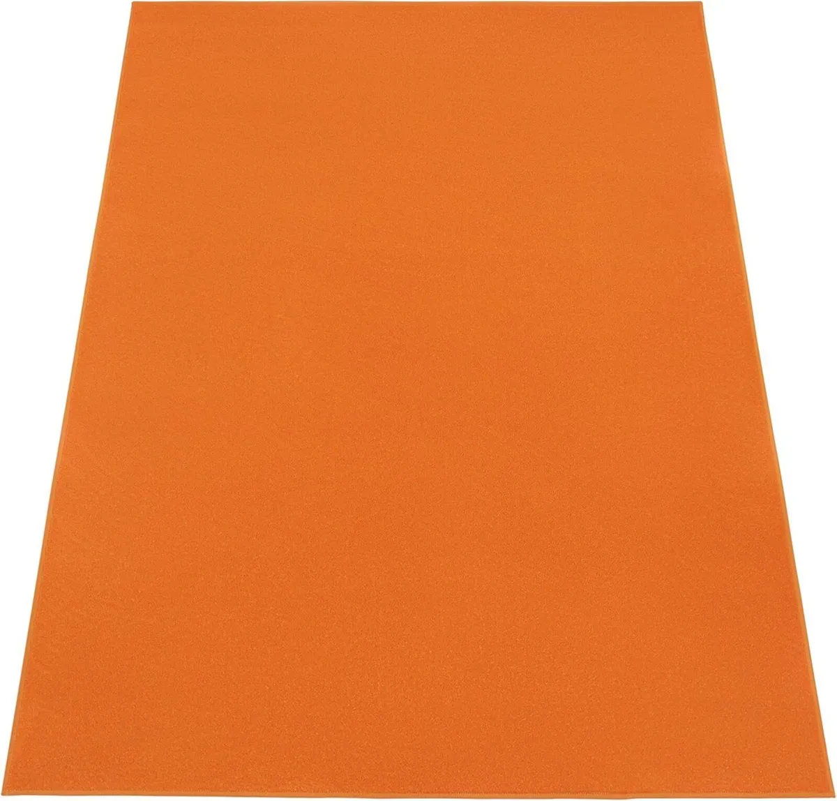 Mono Area Rug Indoor Short Pile Plain Orange - Image 4