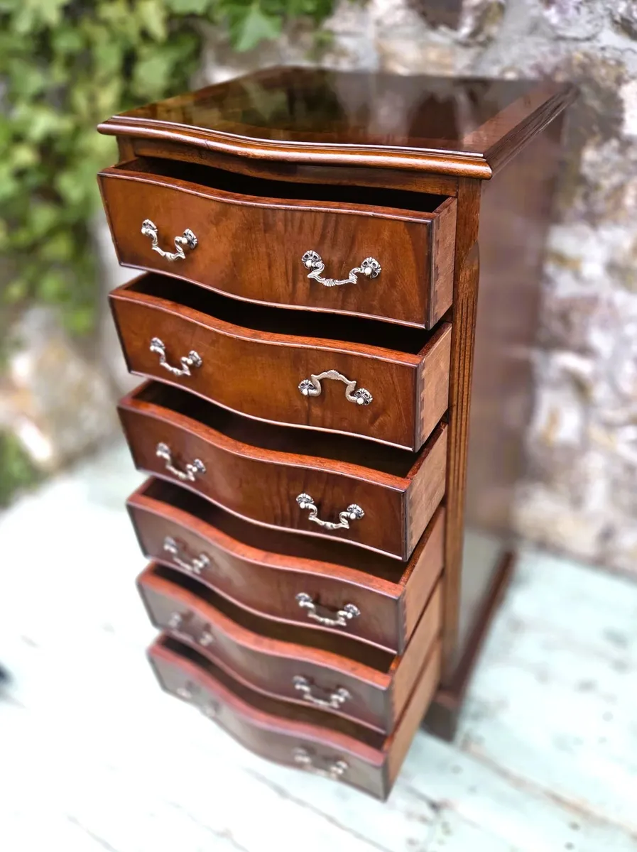 Vintage Mahogany Tall boy Chest - Image 4