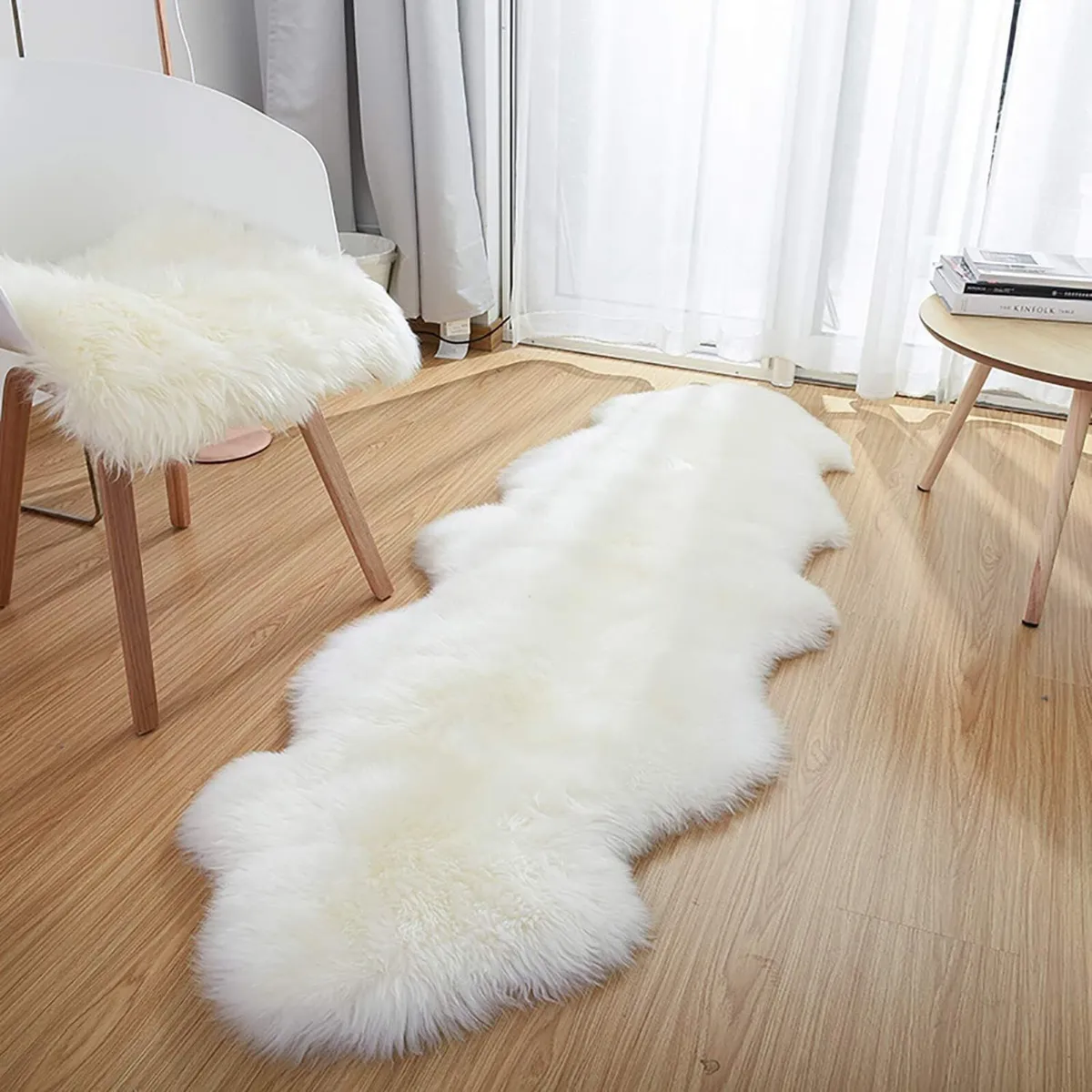 Sheepskin Rug Large (180x55cm Ivory) MYLUNE HOME - Image 3