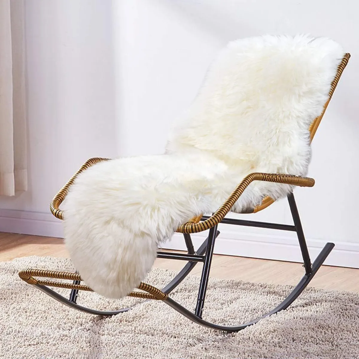 Sheepskin Rug Large (180x55cm Ivory) MYLUNE HOME - Image 1