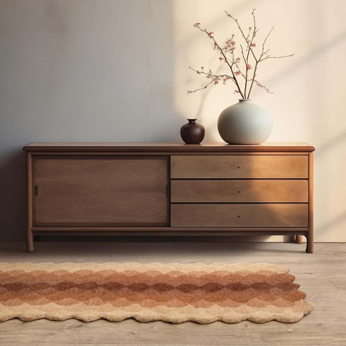 Hive Hand Tufted Wool Rug for Living Room Bedroom - Image 1