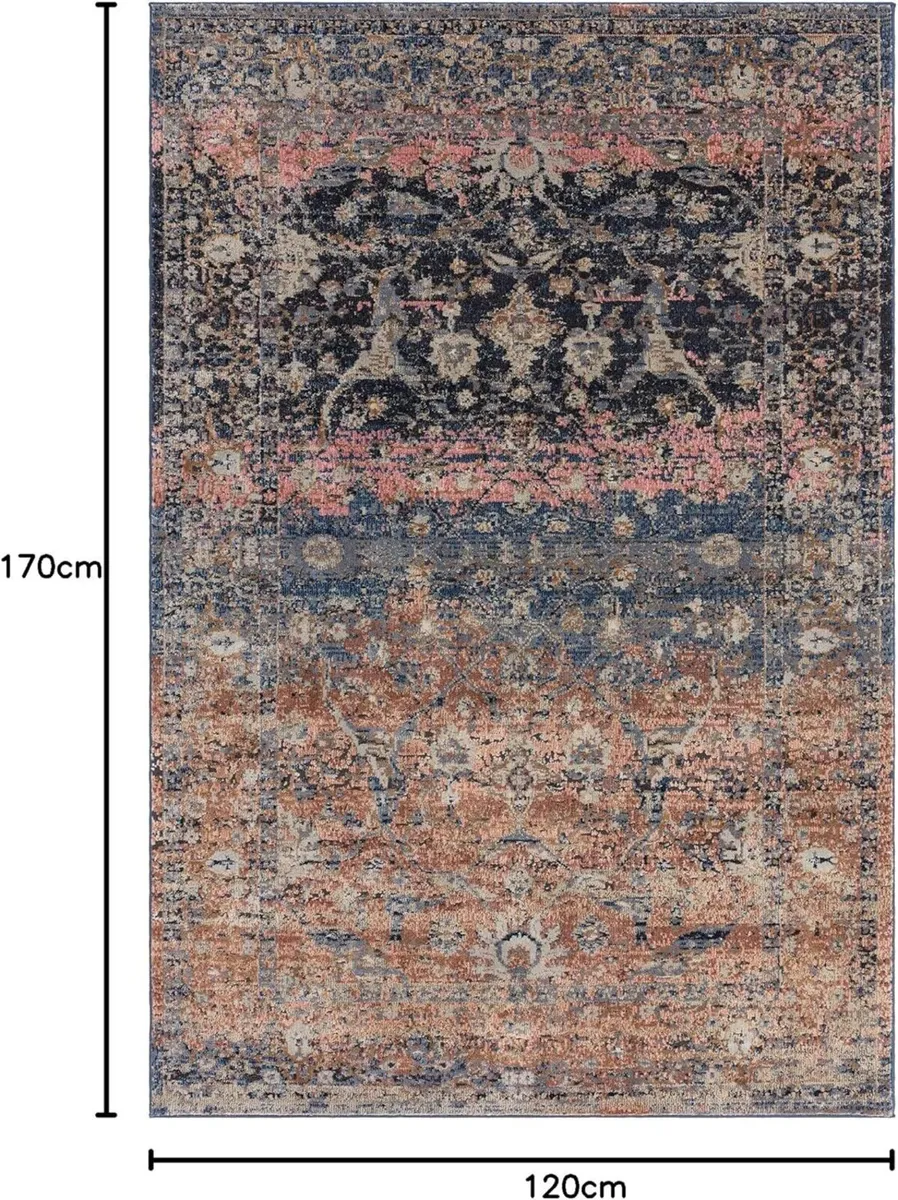 Traditional Rug Zola Bordered Floral Carpet - Image 2