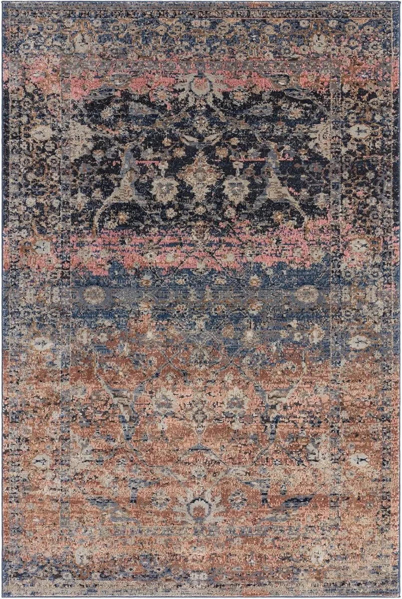 Traditional Rug Zola Bordered Floral Carpet - Image 4