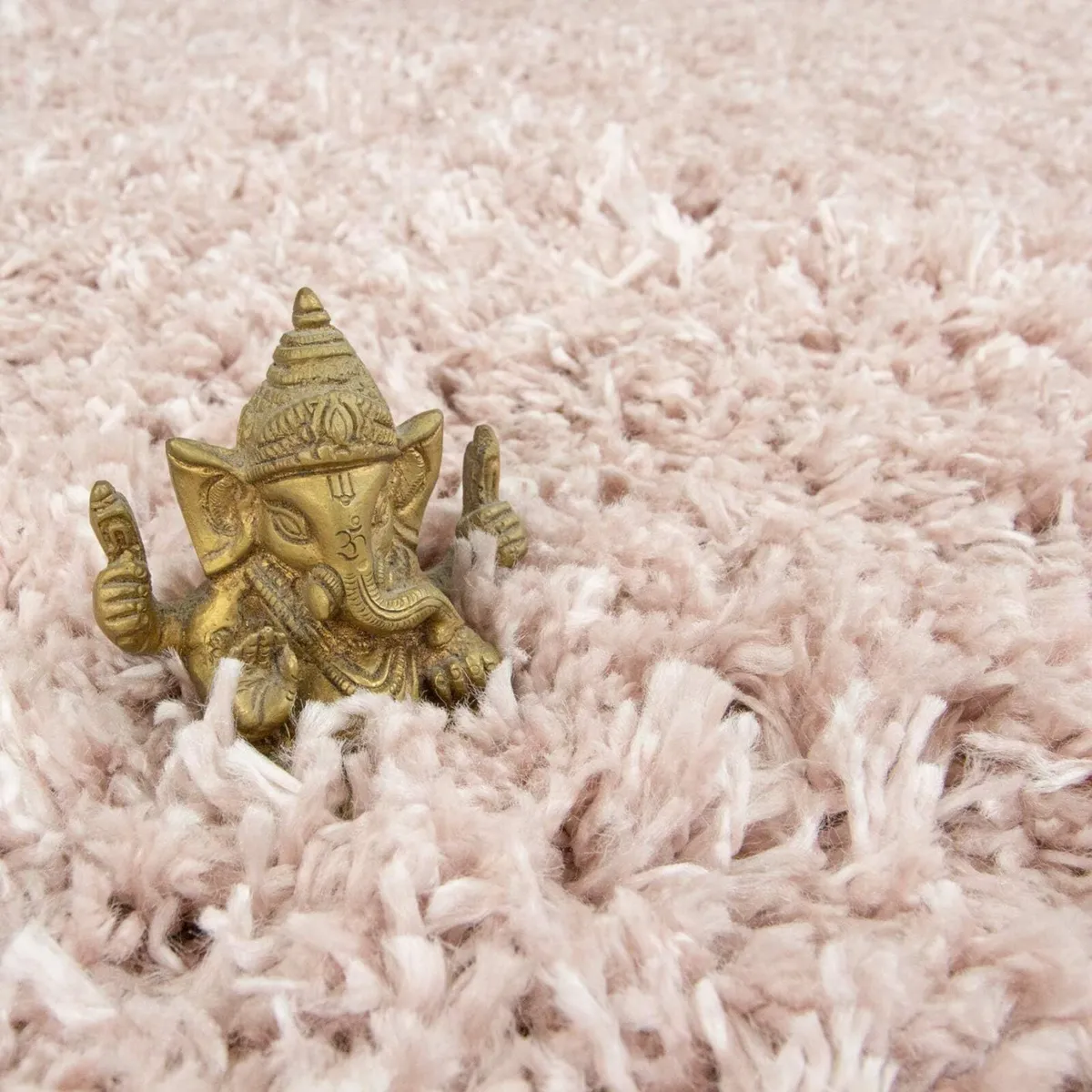 Pink Thick Shaggy Rug Blush Modern Durable Super - Image 4